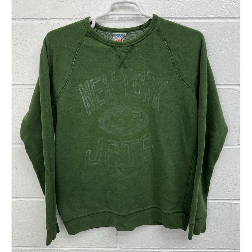 Junk Food New York Jets Vintage‎ Fade Crewneck Sweatshirt Green / Women's Large